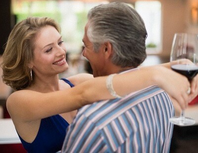 older man with young woman